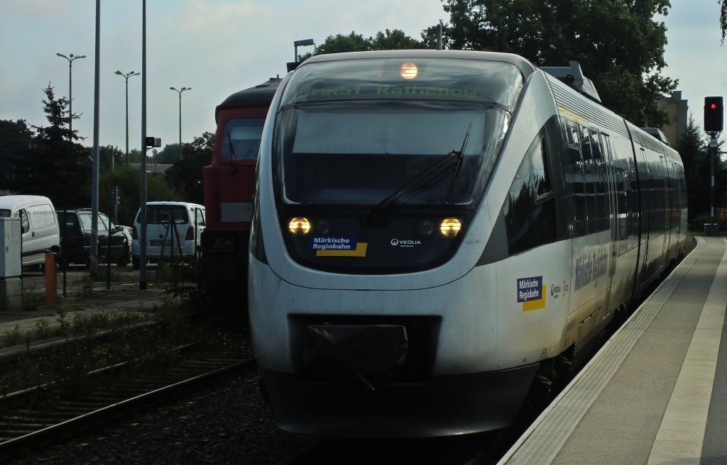 Der OLA VT 643.21 bei der Mrkischen Regiobahn in Brandenburg am 13.8.2011