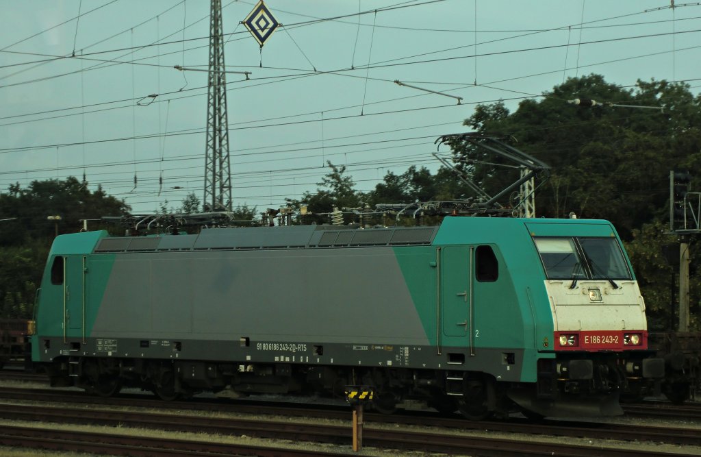Die E 186 243 der RTS in Bad Kleinen am 3.8.2011