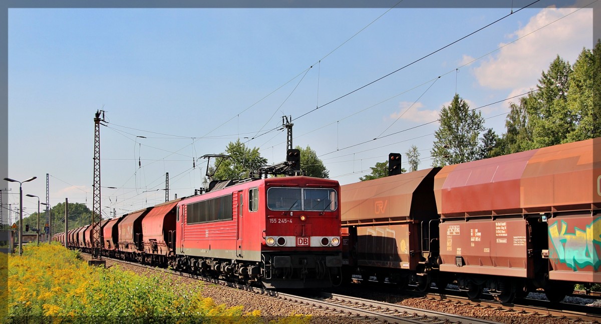 155 245 bei der Durchfahrt von Leipzig - Thekla am 21.08.2015