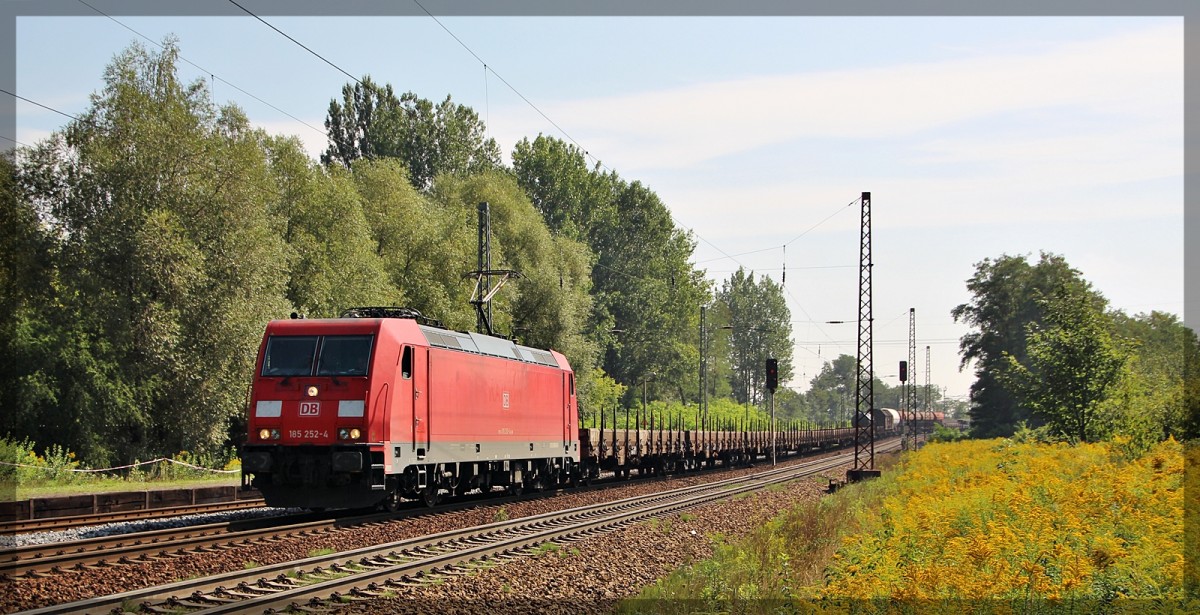 185 252 bei der Durchfahrt von Leipzig - Thekla am 21.08.2015 