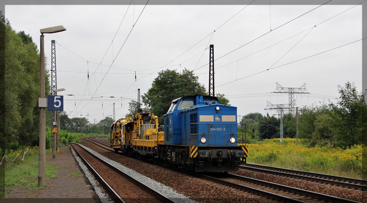 204 022 bei der Durchfahrt in Leipzig-Thekla am 19.08.2015