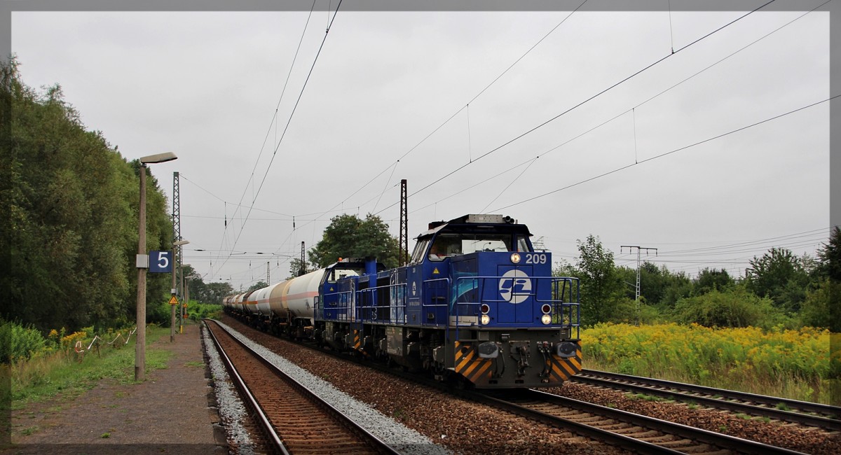 Infra-Leuna 275 012 und 275 014 bei der Durchfahrt in Leipzig-Thekla am 19.08.2015