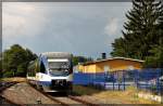 br-643-talent/437283/der-vt-731-der-niederbarnimer-eisenbahn Der VT 731 der Niederbarnimer Eisenbahn auf dem Weg nach Klosterfelde bei der Einfahrt in der Bahnhof Basdorf am 20.06.2015