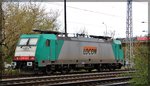 E186 249 (270 006 PL) von Locon abgestellt in Waren (a.d. Müritz) am 19.04.2016
