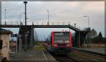 eisenbahngesellschaft-potsdam-egp-2/431822/hansegp-vt-504-001-in-karowmeckl HANS/EGP VT 504 001 in Karow(Meckl.) am 10.01.2015 bei der Ausfahrt in Richtung Malchow