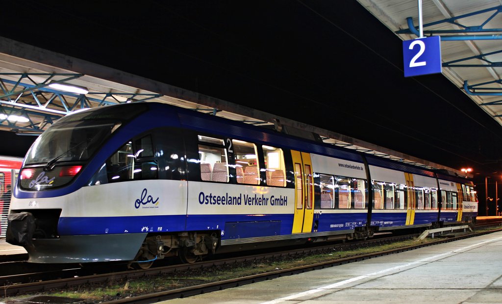 Der VT 0010 der OLA als Leerfahrt ins Werk am 19.2.2012