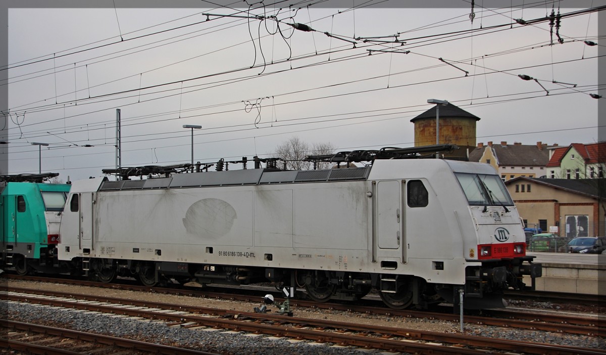 186 138 der Captrain/ITL abgestellt in Angermünde am 12.03.2016