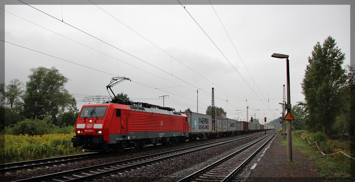 189 019 bei der Durchfahrt von Leipzig - Thekla am 19.08.2015