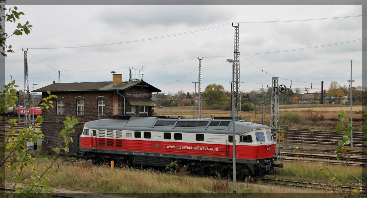 232 128 in Angermünde abgestellt am 27.10.2012