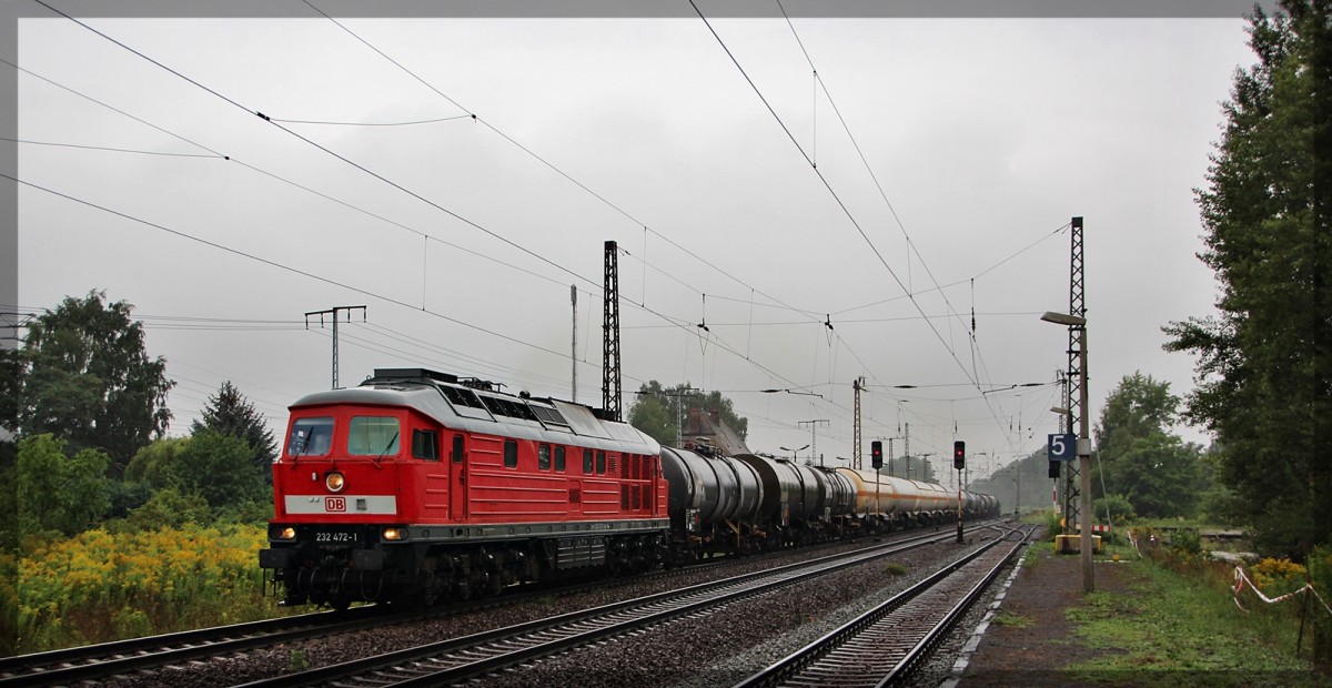 232 472 bei der Durchfahrt von Leipzig - Thekla am 19.08.2015