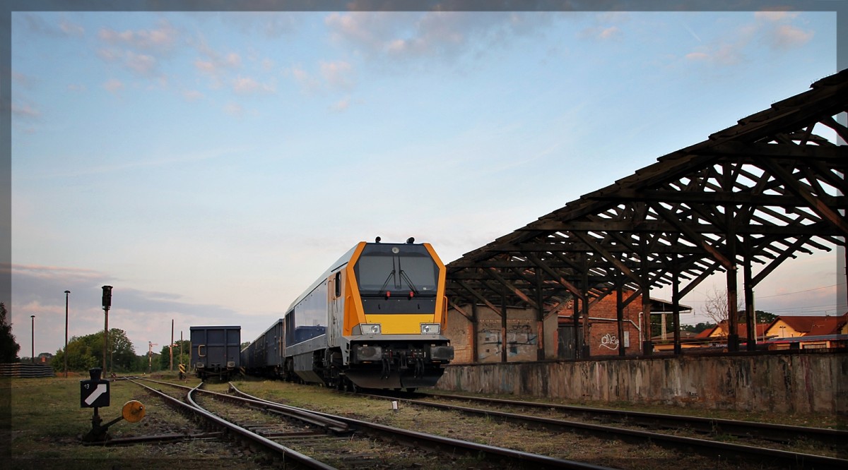 264 009 der Nordic Rail Services am 25.05.2015 in Neustrelitz Süd abgestellt. 