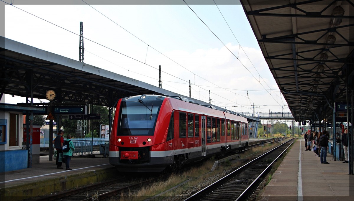 623 022 als RE von Bad Kleinen nach Pasewalk am 12.09.2015