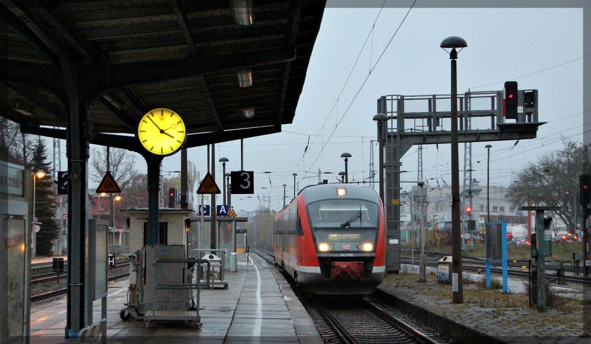 642 186 als RB15 nach Inselstadt Malchow in Waren an der Müritz am 10.11.2015