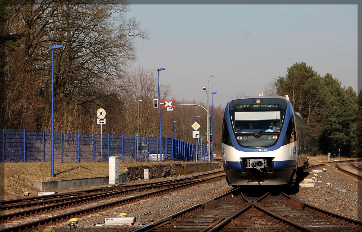 VT 732 der NEB in Basdorf am 19.3.2015