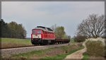 br-232233234/491104/232-909-mit-schwellenzug-in-richtung 232 909 mit Schwellenzug in Richtung Möllenhagen bei Groß Plasten am 15.04.2016