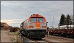 250 009 (V330.8) der HVLE abgestellt in Möllenhagen am 11.04.2016