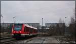623 026 als Rangierfahrt auf dem Weg zum Bahnhof Neubrandenburg im IAB Neubrandenburg am 14.12.2015
