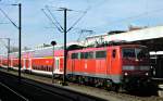 Die 111 089 in Hannover HBF am 2.4.2011
