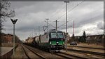 193 249 der ELL/RTB kurz vor der Abfahrt in Schwedt/Oder am 22.03.2016