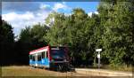 eisenbahngesellschaft-potsdam-egp-2/454455/vt-504-002-der-egphans-beim VT 504 002 der EGP/HANS beim Umleiterverkehr in Neustrelitz-Bügersee als 'Kleinseebahn' auf dem Weg nach Mirow am 27.09.2015