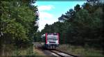 eisenbahngesellschaft-potsdam-egp-2/454459/vt-504-002-der-egphans-beim VT 504 002 der EGP/HANS beim Umleiterverkehr in Neustrelitz-Bügersee als 'Kleinseebahn' auf dem Weg nach Mirow am 27.09.2015