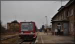 eisenbahngesellschaft-potsdam-egp-2/485647/egphans-vt-504-006-504-002 EGP/HANS VT 504 006 (504 002) bei der Einfahrt in den Bahnhof Mirow am 18.03.2016