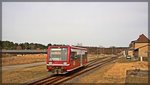 eisenbahngesellschaft-potsdam-egp-2/489711/vt-504-006-der-hans-bei VT 504 006 der HANS bei der Ausfahrt aus Wesenberg am 03.04.2016
